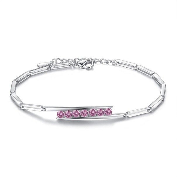 Damesarmband met stenen H162 roze