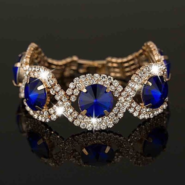 Damesarmband met stenen H627 goud 1