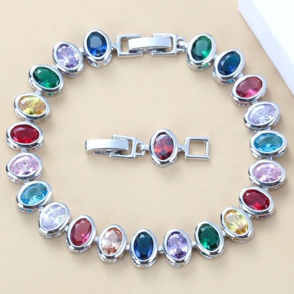 Damesarmband met stenen P127 multicolor