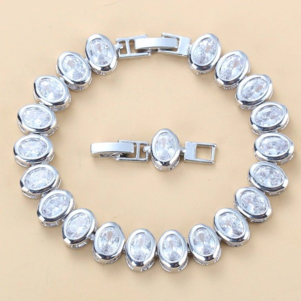 Damesarmband met stenen P127 wit