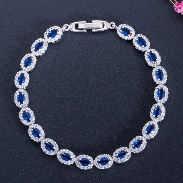 Damesarmband met stenen P165 blauw