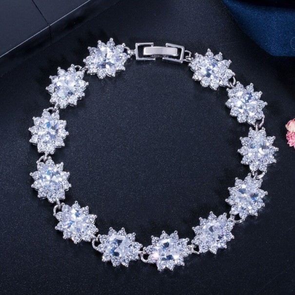 Damesarmband met stenen P171 wit