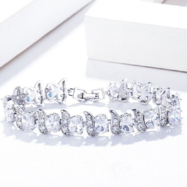 Damesarmband met stenen P190 wit