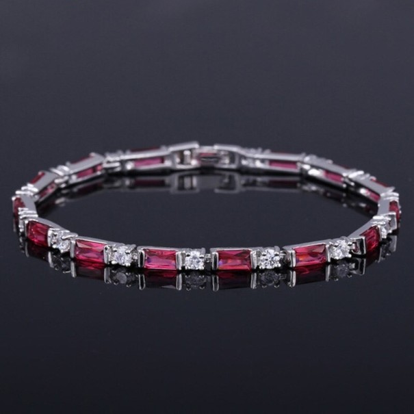 Damesarmband met stenen P207 donkerroze