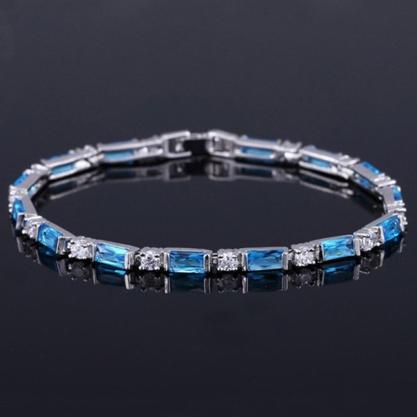 Damesarmband met stenen P207 lichtblauw