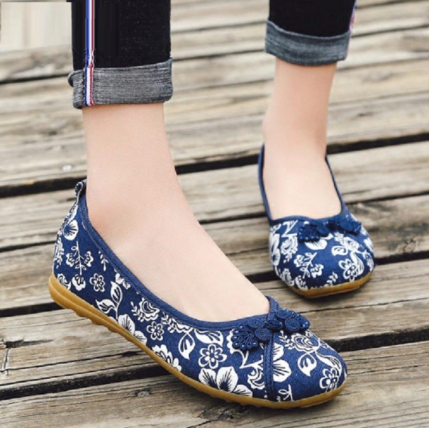 Damesballerina&#39;s met bloemenprint