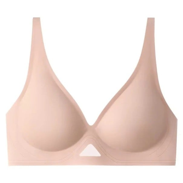Damesbh met een glad ontwerp zonder padding elastaan polyamide lichte elastische lingerie voor dagelijks gebruik roze S