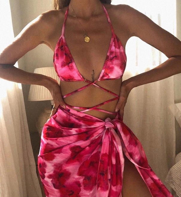 Damesbikini met sjaal P368 M 6