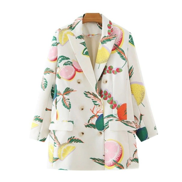 Damesblazer met fruitmotief S