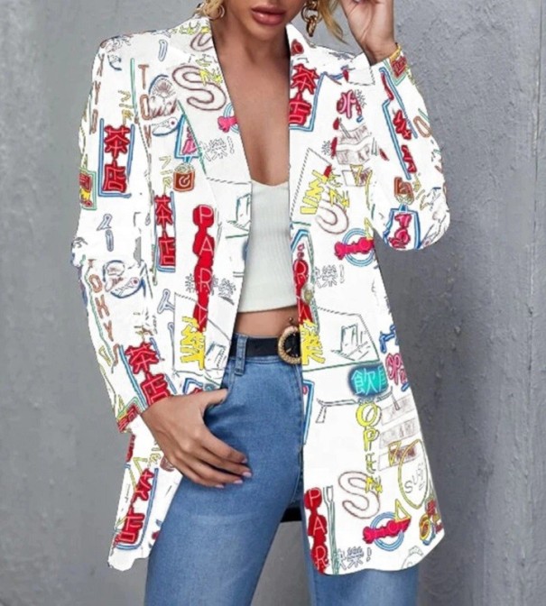 Damesblazer P1340 wit M