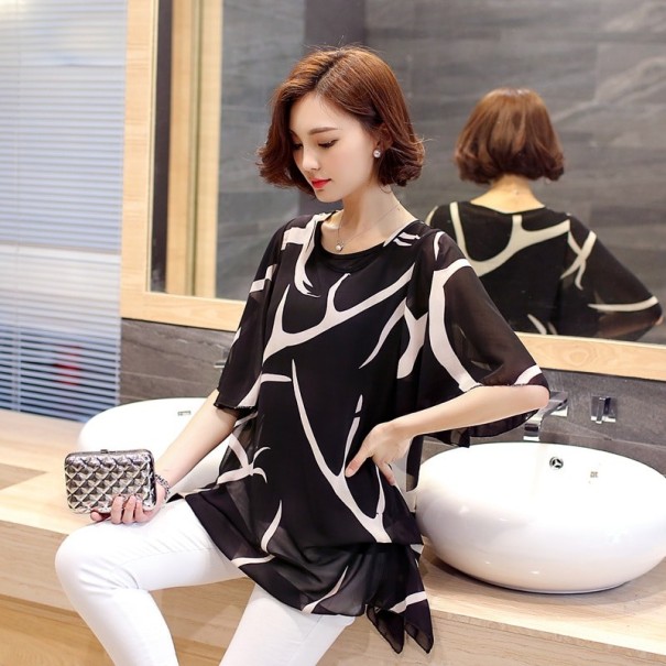 Damesblouse Anna zwart L