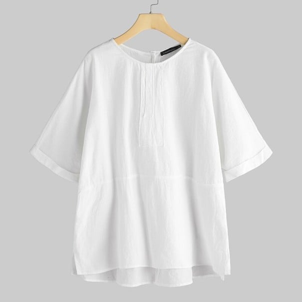 Damesblouse Bethany wit 4XL