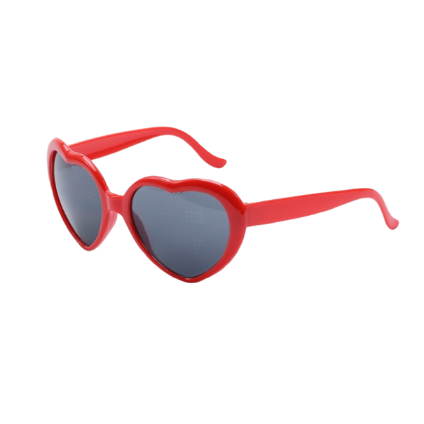 Damesbril met harteffect rood