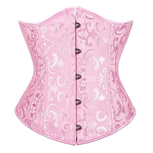 Damescorset Sluiting aan de voorkant Strik aan de achterkant Effen met tekens Polyester Spandex Elegante top die het figuur vormt lichtroze S