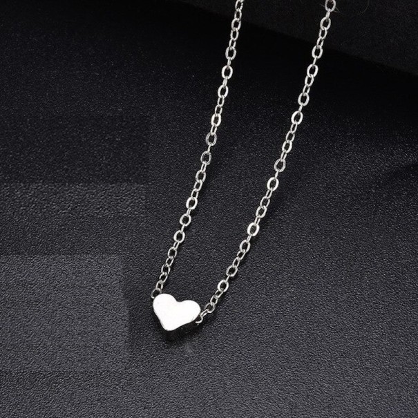 Dameshart ketting J127 zilver