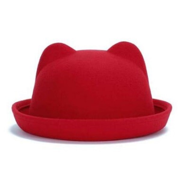 Dameshoed met oren rood