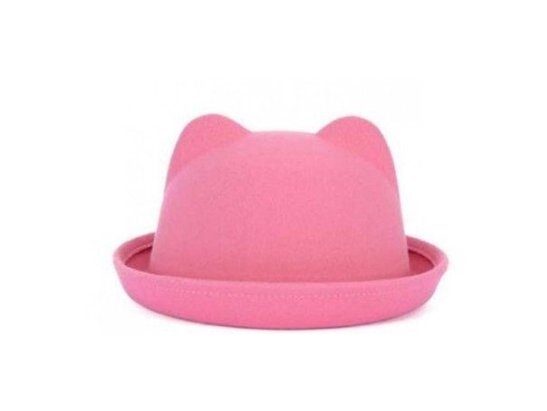 Dameshoed met oren roze
