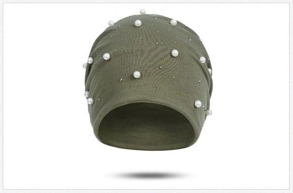 Dameshoed met parels en strass steentjes J3091