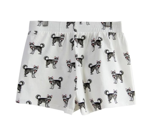 Dameshorts med hundeprint L