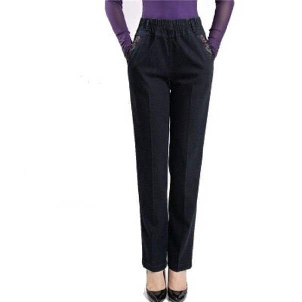 Damesjeans met elastische taille zwart 3XL