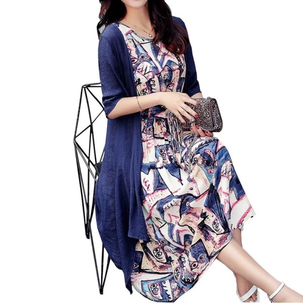 Damesjurk Lisa donkerblauw 3XL