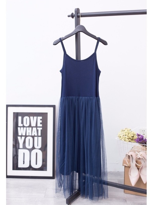 Damesjurk met tule rok blauw