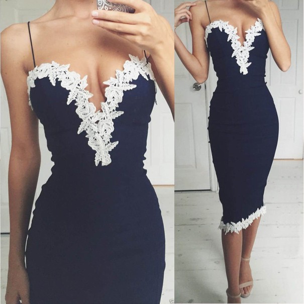 Damesjurk Roxanna donkerblauw