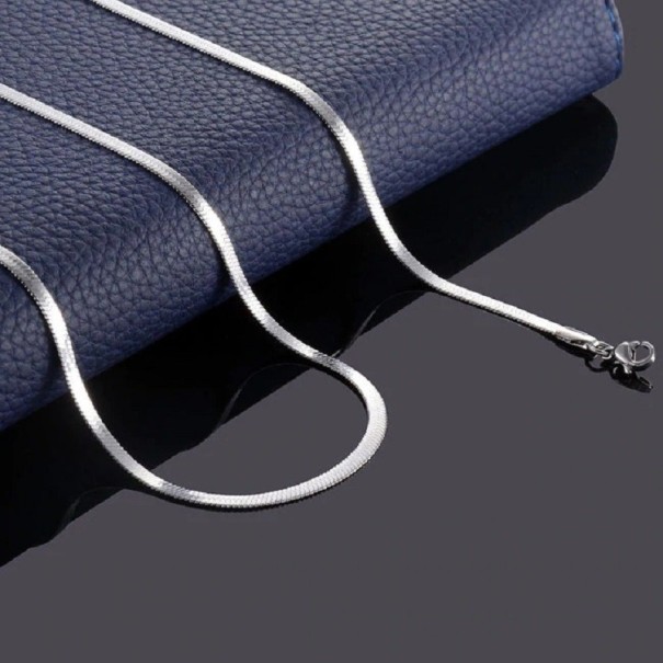 Damesketting D48 zilver 60 cm 5 mm