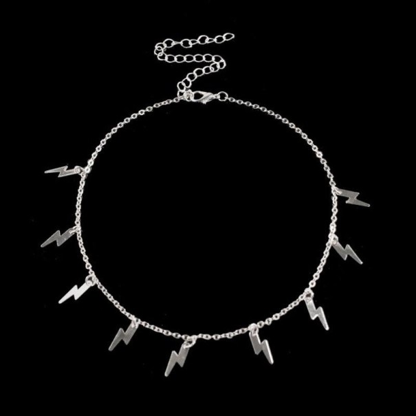 Damesketting met bliksemschichten zilver