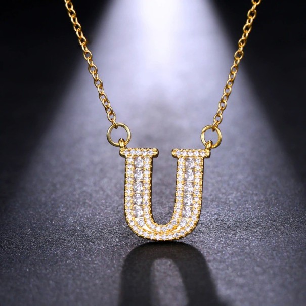 Damesketting met de letter D111 goud H