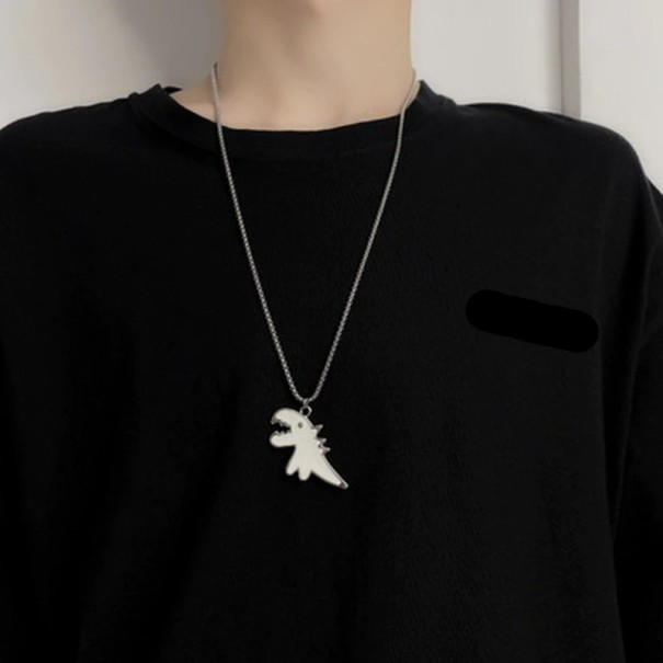 Damesketting met dinosaurus wit