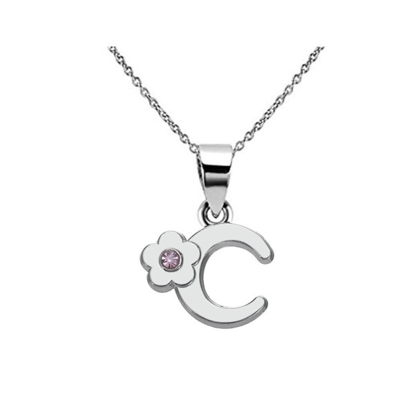 Damesketting met een letter en een bloem C
