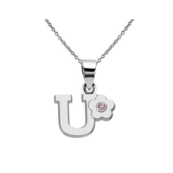 Damesketting met een letter en een bloem U