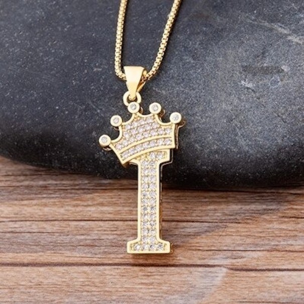 Damesketting met letter en kroon I