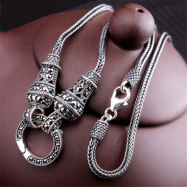 Damesketting met markasiet 75 cm