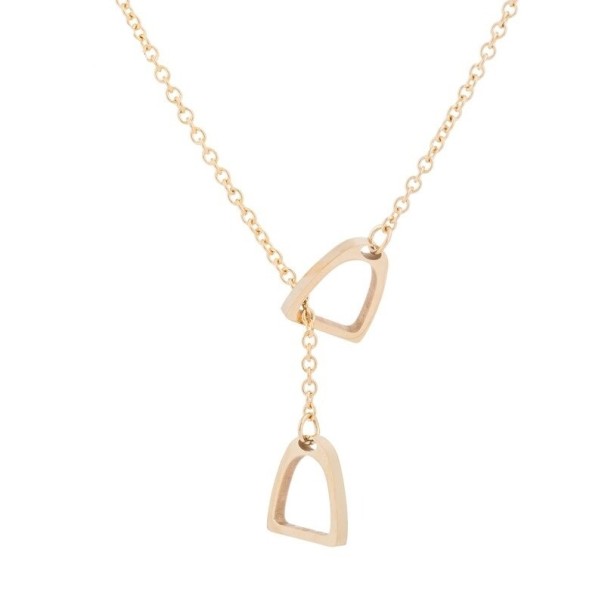 Damesketting met paardenbeugels goud