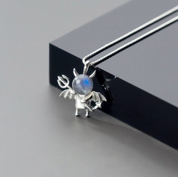 Damesketting met ronde hanger D445 3