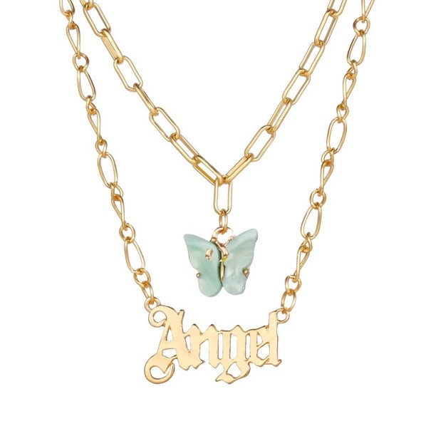 Damesketting met vlinder en opschrift 1