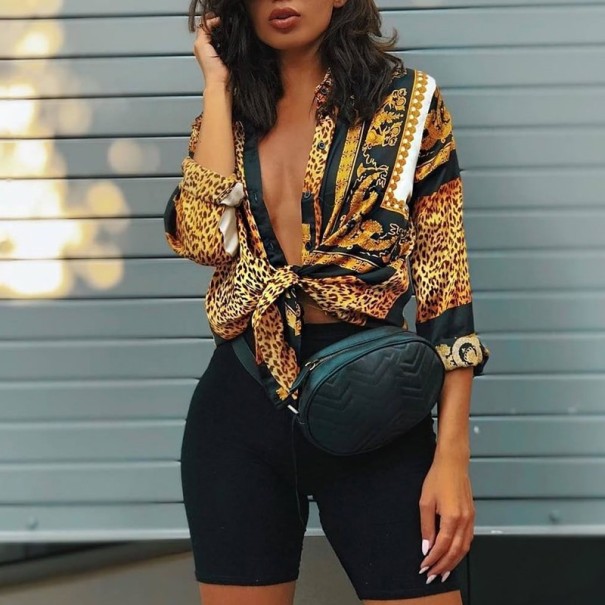 Dameskjorte med leopardprint Lidia L