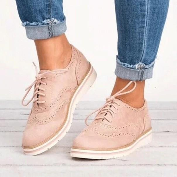 Damesko med lav profil og mønster J2821 rosa 40