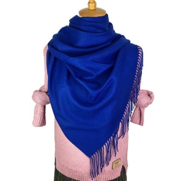 Damesmode Kasjmier Sjaal J3253 blauw