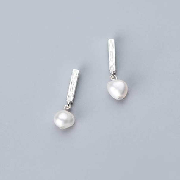 Damesoorbellen met parel A1844 zilver