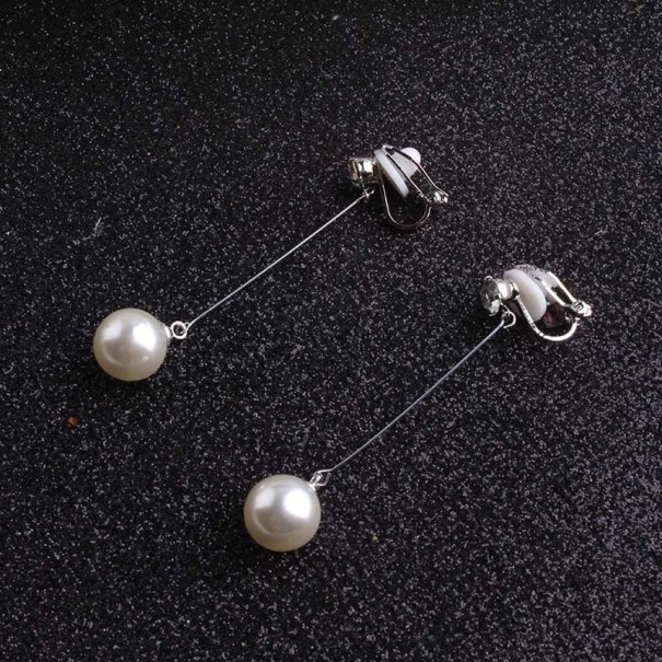 Damesoorbellen met parel G1152 zilver