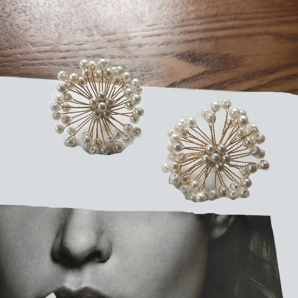 Damesoorbellen met parels G759 2