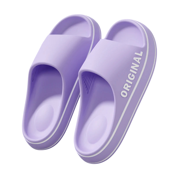 Damespantoffels met een modern design en een verhoogde zool Zacht en lichtgewicht materiaal Comfortabele huispantoffels Ergonomische vorm Stijlvolle badschoenen