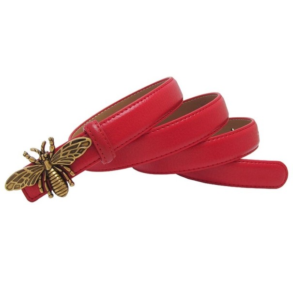 Damesriem met bij rood 120 cm 2