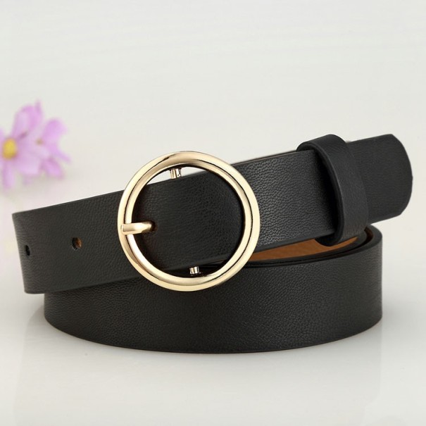 Damesriem met gouden gesp J3127 wit