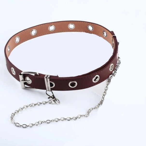 Damesriem met metalen details