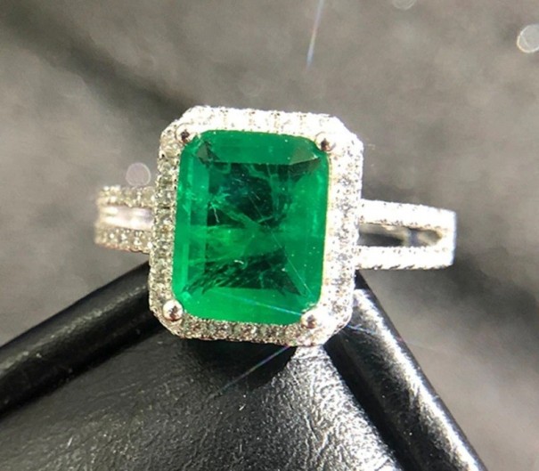 Damesring D1129 groen 6