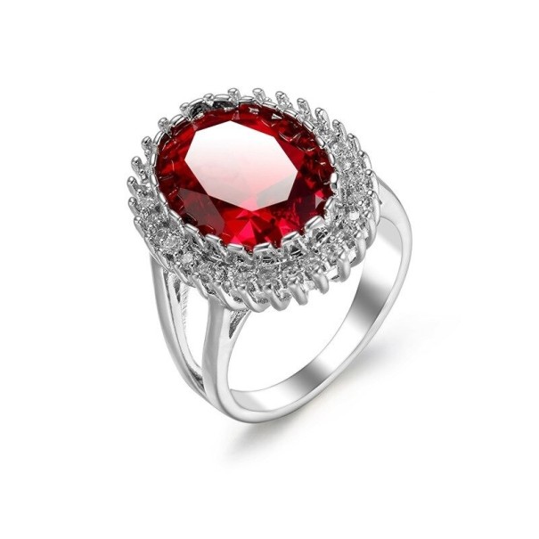 Damesring D1151 rood 6